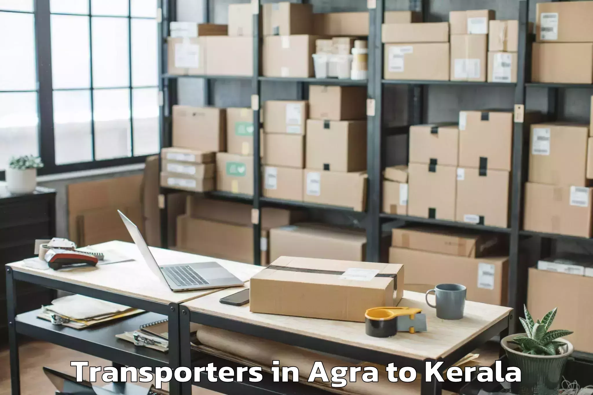 Top Agra to Olavakkot Transporters Available